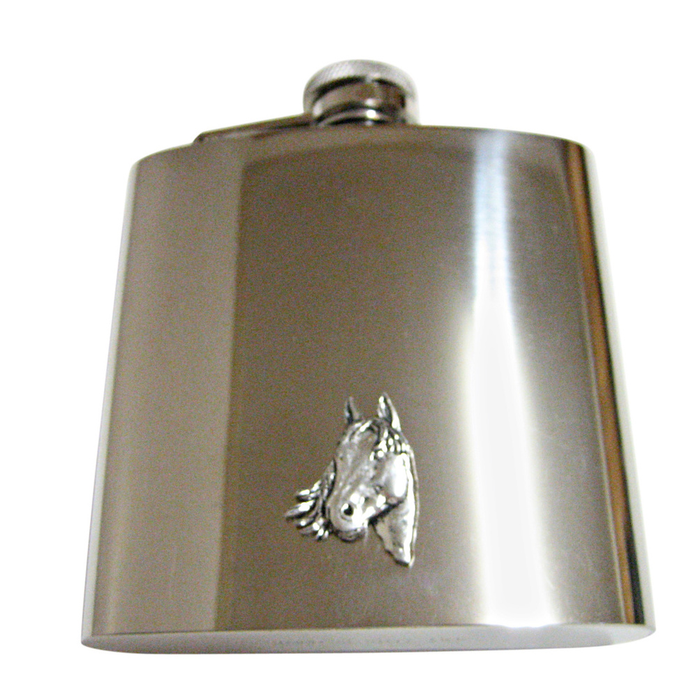 Textured Horse Head Large Flask - image 1